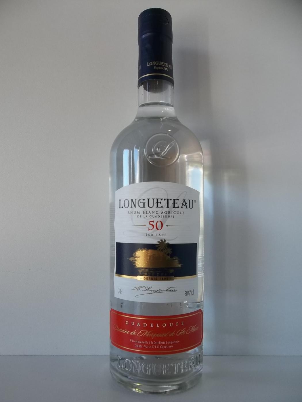 Longueteau rhum agricole blanc 50%, guadeloupe, 100cl 